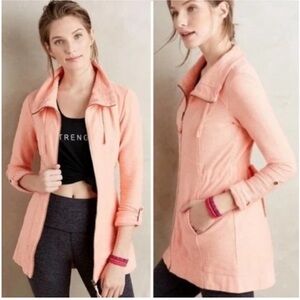 Anthropologie Saturday Sunday Quilted Quinn Coral Women's Jacket Small